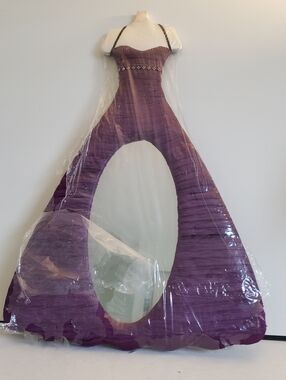Purple Strapless Mermaid Gown Mirror